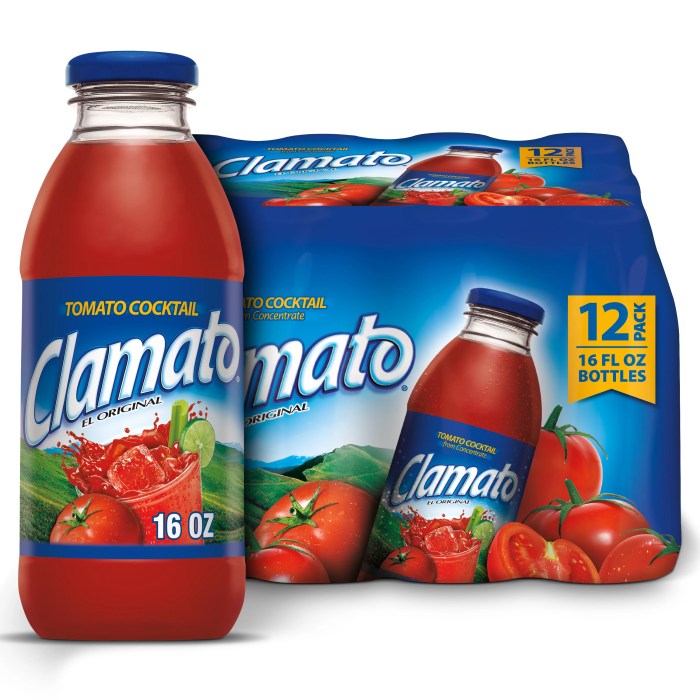 Clamato juice nutrition facts